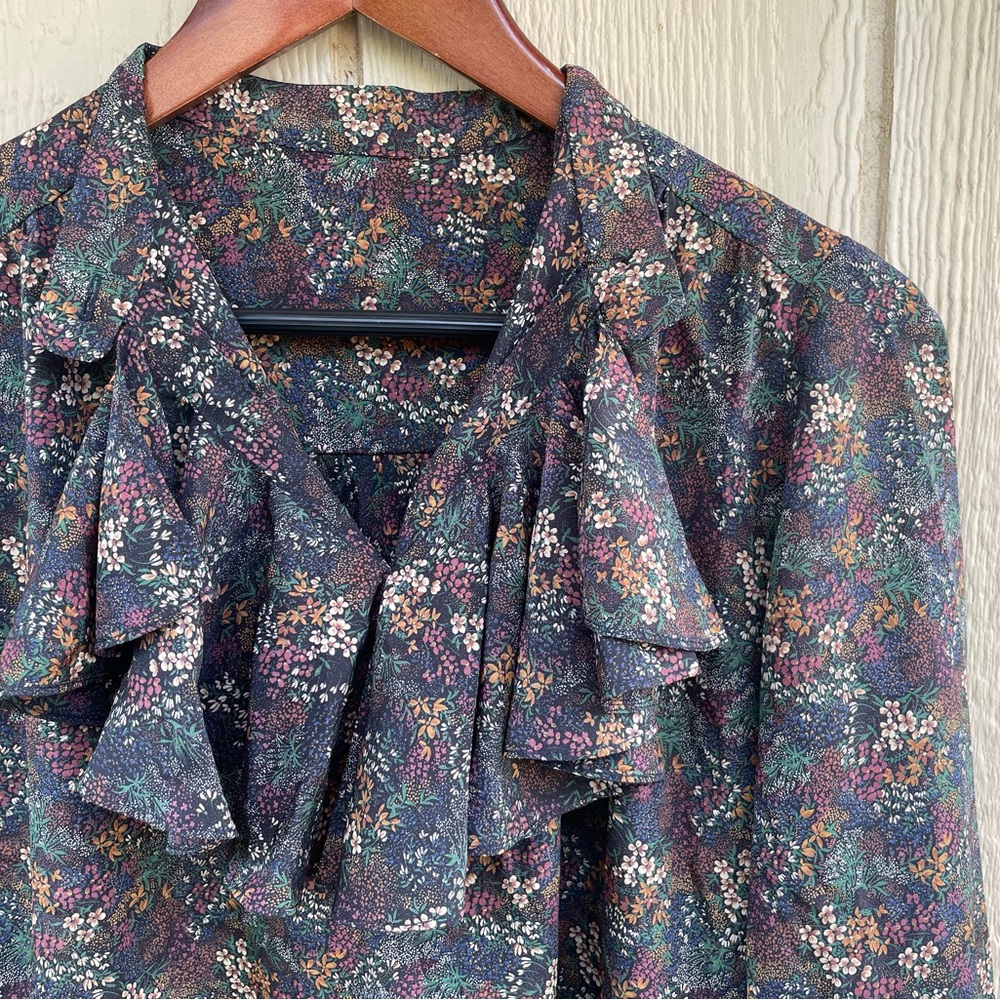 Silk-like Floral Ruffle Dress